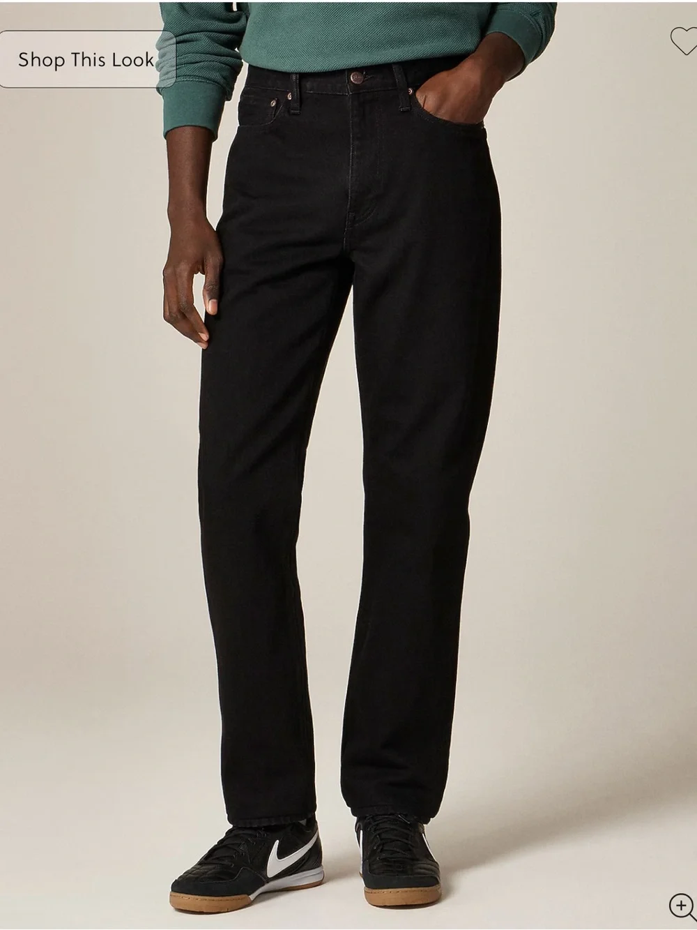 J.Crew Classic Straight jean in black rinse 33/32